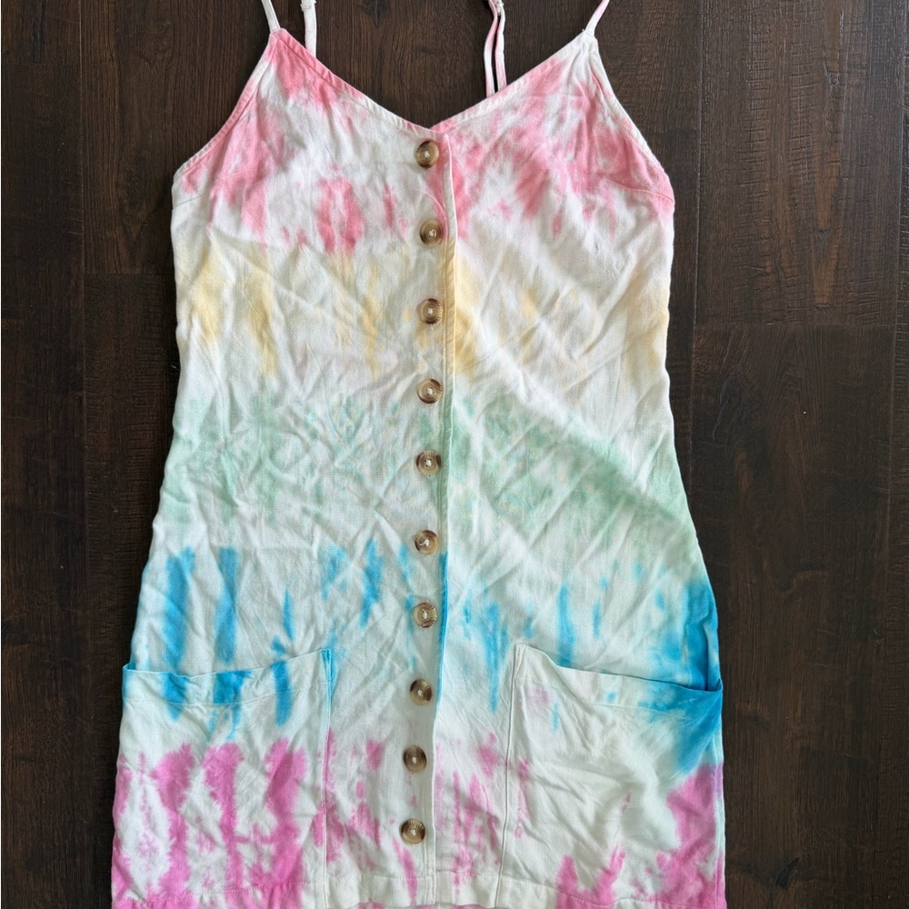 Tie-Dye Button-Down Dress